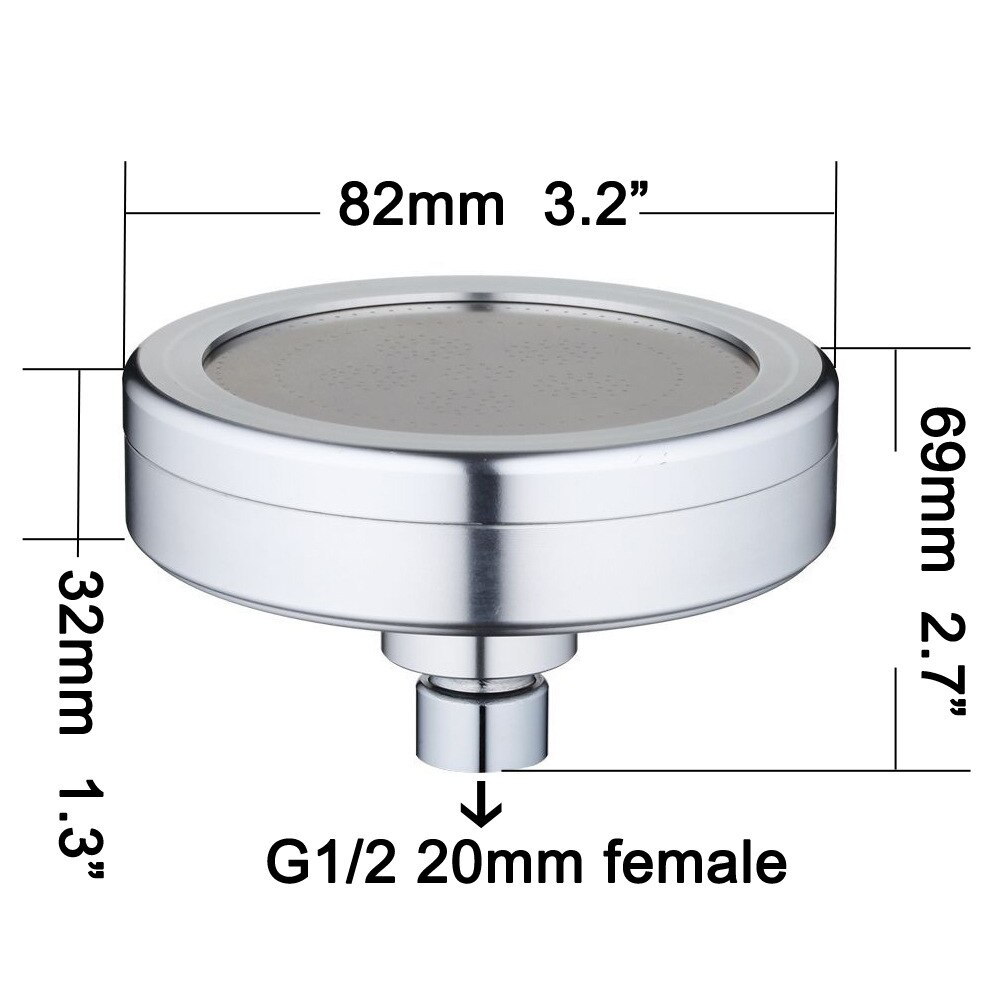 Space aluminum bathroom hotel shower round supercharged small top shower shower head can be disassembled lotus pontoon head