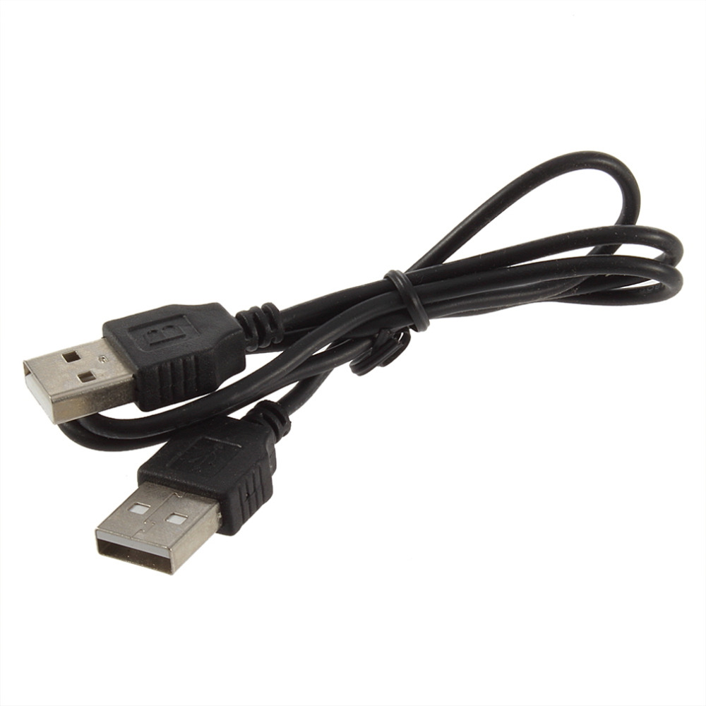 1 Pc Zwart Usb 2.0 Male Naar Male M/M Extension Connector Adapter Kabel Cord Wire
