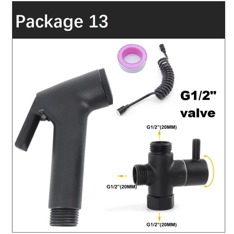 ABS Zwart Toiletsproeier kraan kit bidet Watersproeier klysma Badkamer schoner douchekop slang wc douchette kraan accessoires a1: Lavendel