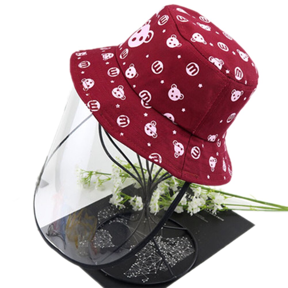 Kinderletters/cartoons, anti-spuug, anti-speeksel, anti-druppels, winddicht, volledig gezichtsmasker, outdoorveiligheid, beschermende hoeden, petten