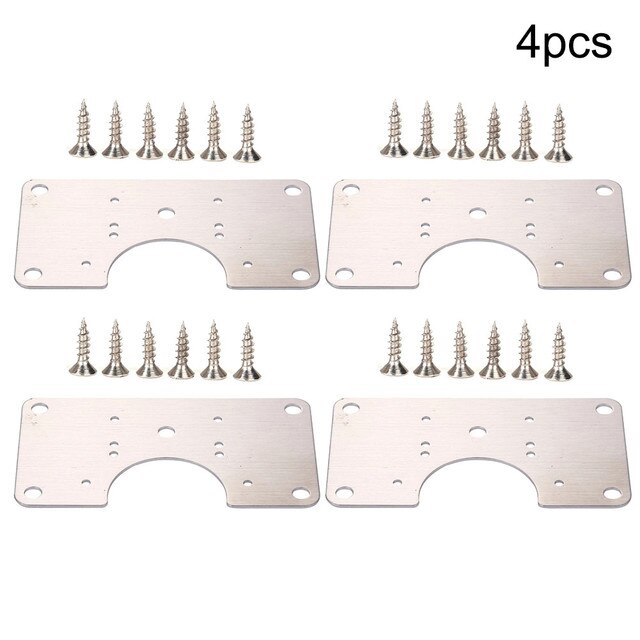 Kitchen Cupboard Door Hinge Repair Kit Cabinet Hinge Repair Side Panels Mount Kitchen Door Hinge Repair Plates: 4pcs