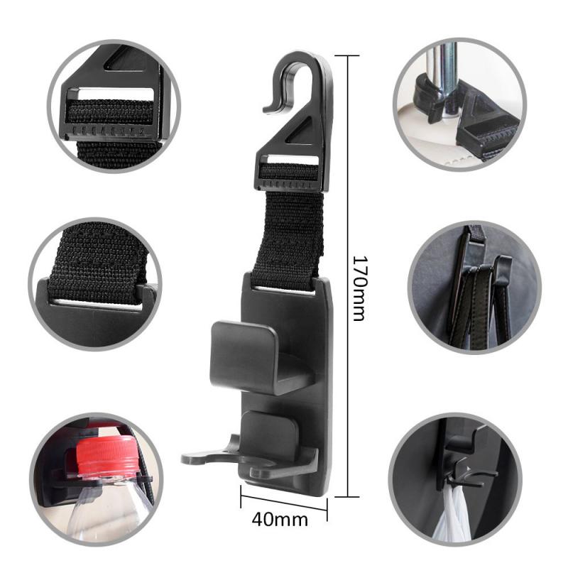 Auton juomapidike ​vesimukin pidike mukiteline istuimen selkänoja pieni koukku kotiin viimeistely auton abs monitoimi juomateline: 1pc