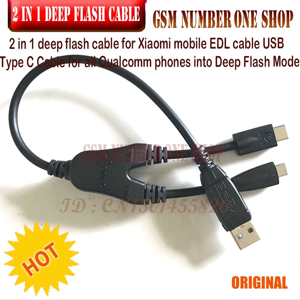 2 in 1 deep flash cable for Xiaomi mobile EDL cable USB Type C Cable for all Qualcomm phones into Deep Flash Mode