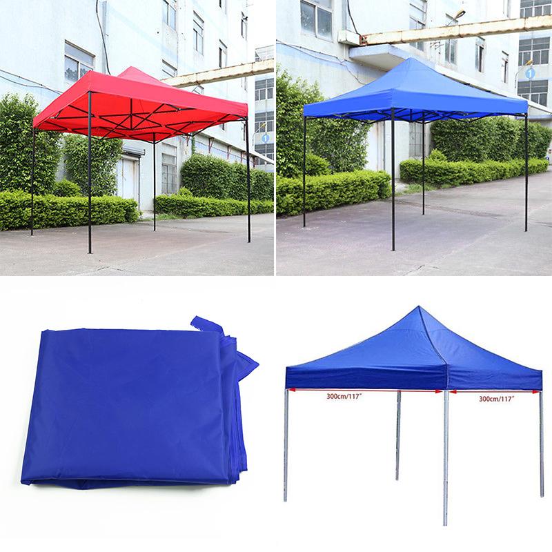 3m * 3m impermeable sombra de sol Pop jardín carpa Gazebo dosel marquesina exterior mercado sombra playa azul/rojo Tienda