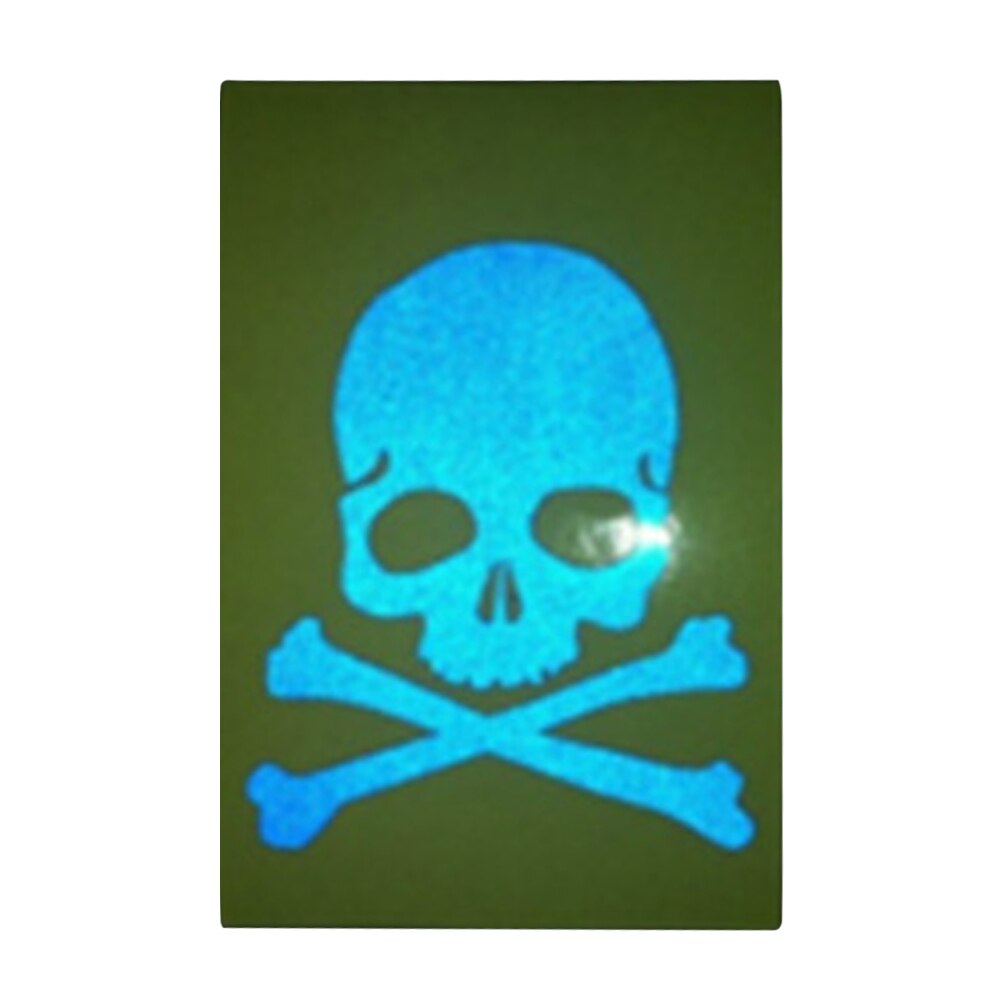 Bike Reflective Sticker Skull Fluorescent Bicycle Stickers Fixed Gear Mountain Bike Skeleton Decals Helmet Bicycle Accessories