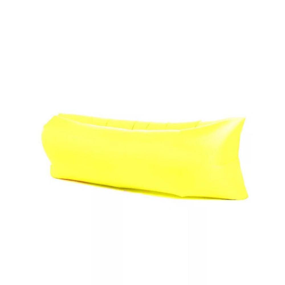 Inflatable Lazy Couch Outdoor Folding Air Sofa Bed Portable Beach Lounge Outside Garden Furniture Camping Sleeping Bags: Yellow