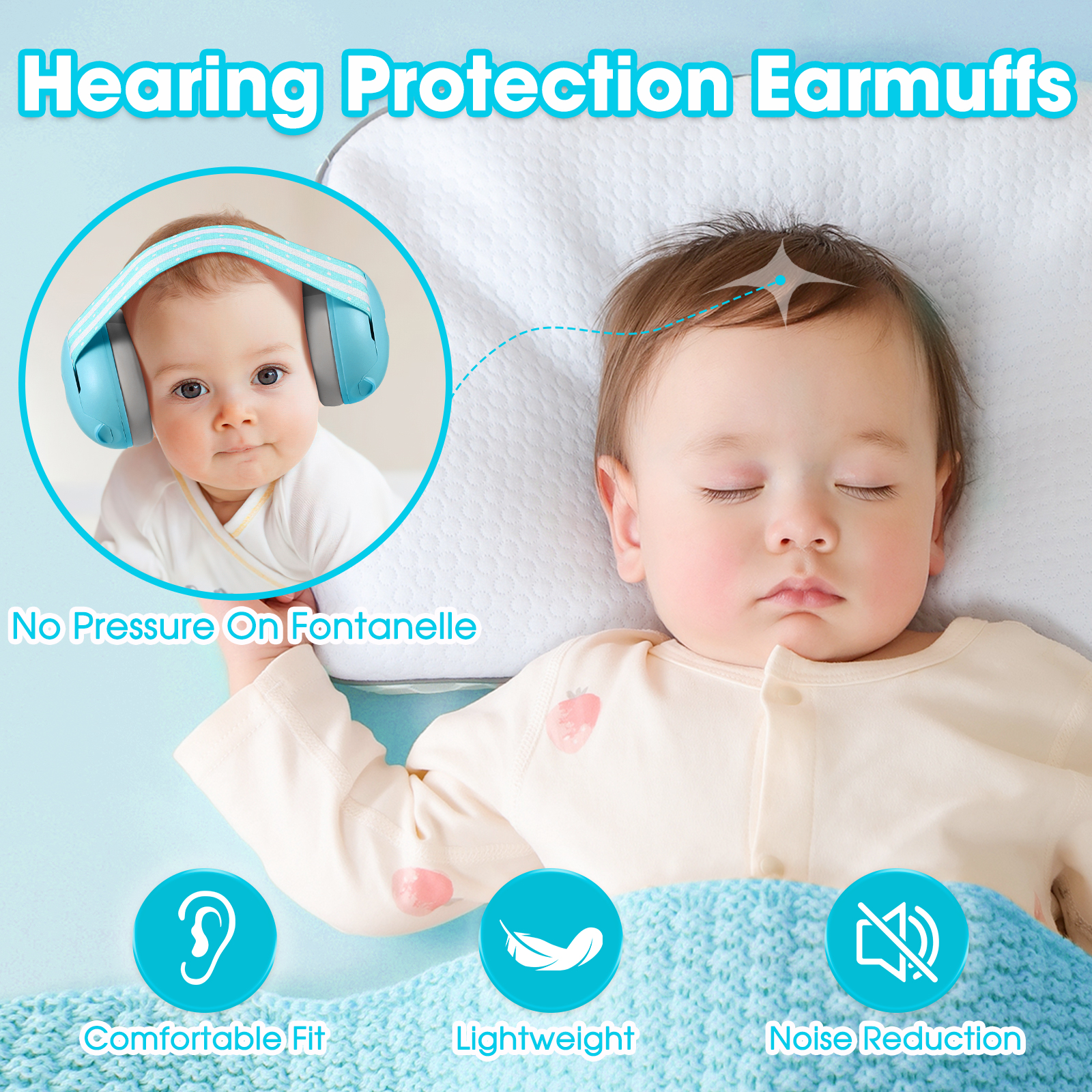 C10 Baby Ear Protection for Newborn Noise Cancelling Headphones for Babies Noise ReductionEarmufs Travel