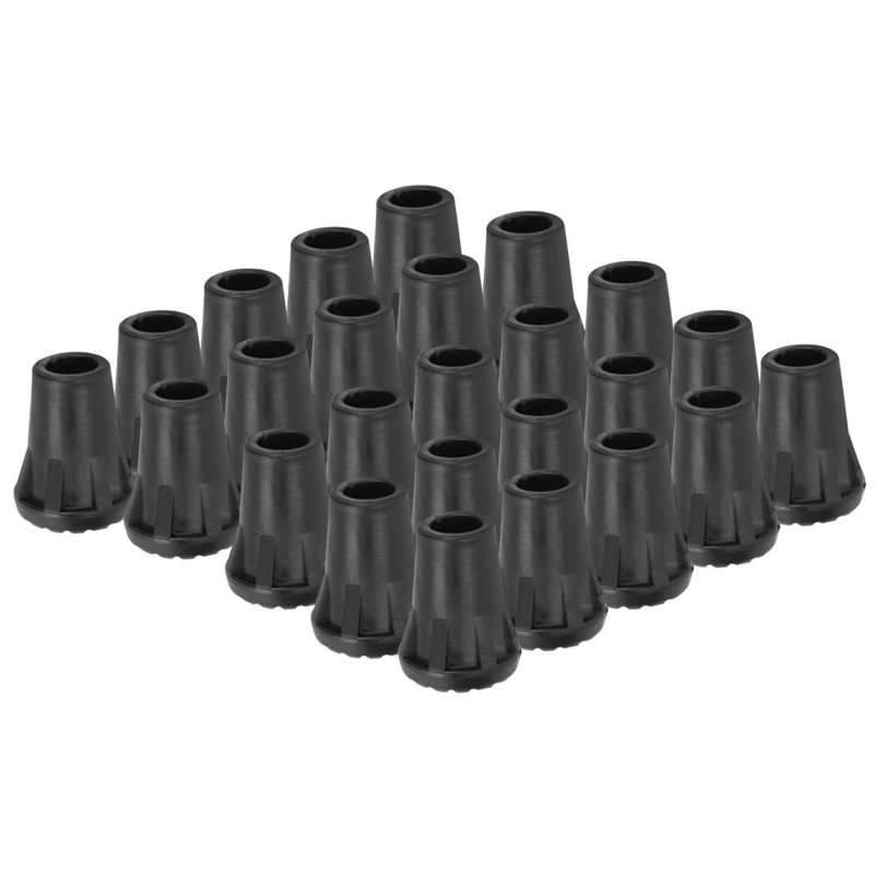 25pcs/Pack Heavy Duty Rubber Walking Stick Tips Ferrule Protectors Cane End Tips