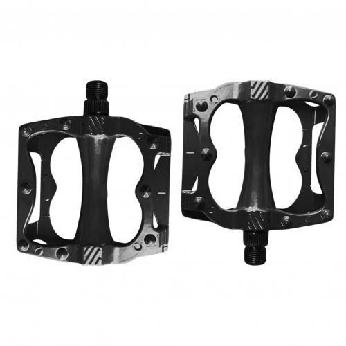 1 Pair Colourful Mountain Bike Fixed Cog Road Cycle Aluminum Pedal Bicycle Parts: Black