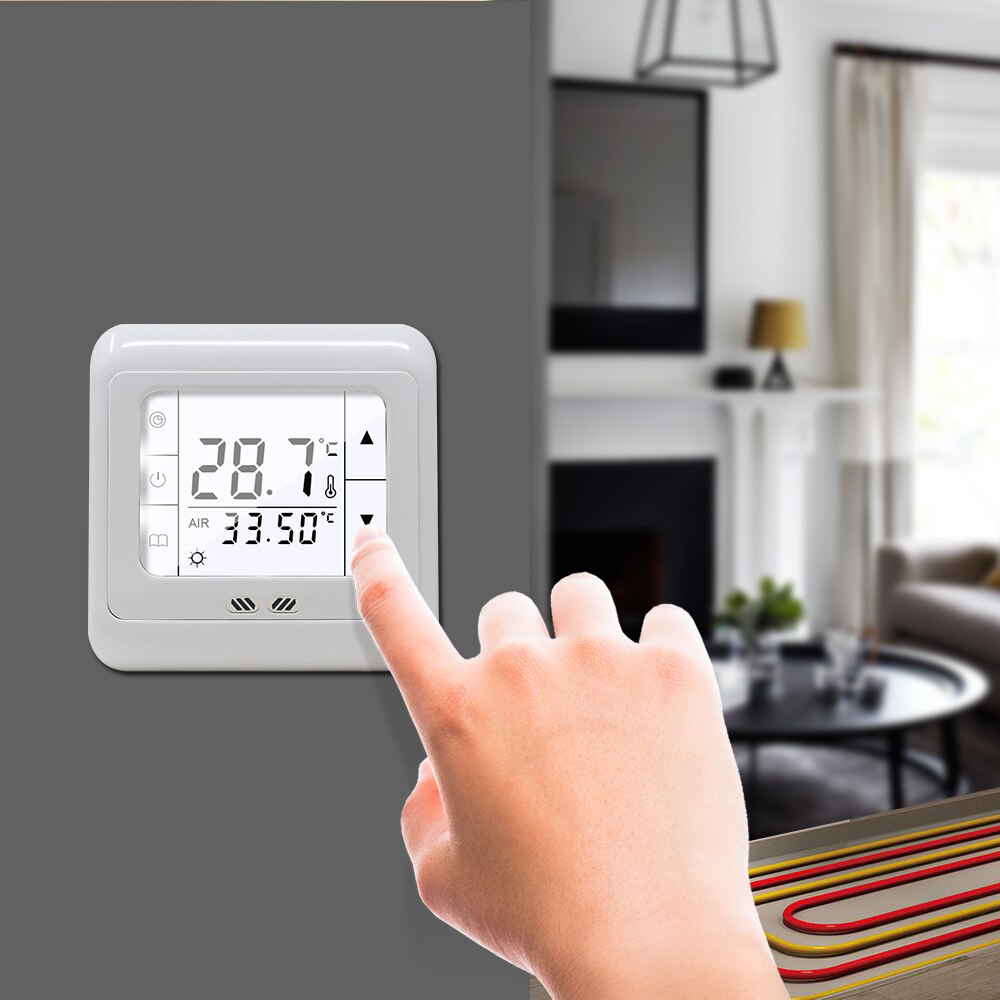 Daisy kalender design Digital berøringsskærm opvarmning termostat gulvvarme temperatur controller  automatisk controller med hvid baggrundsbelysning – Grandado