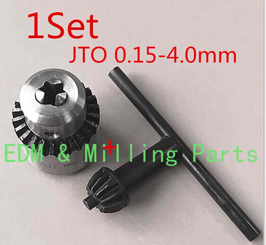 1Set Cnc Boor Machine Deel Spanner Boorkop Jto 0.15-4.0Mm + Wrench Voor Edm Boormachine