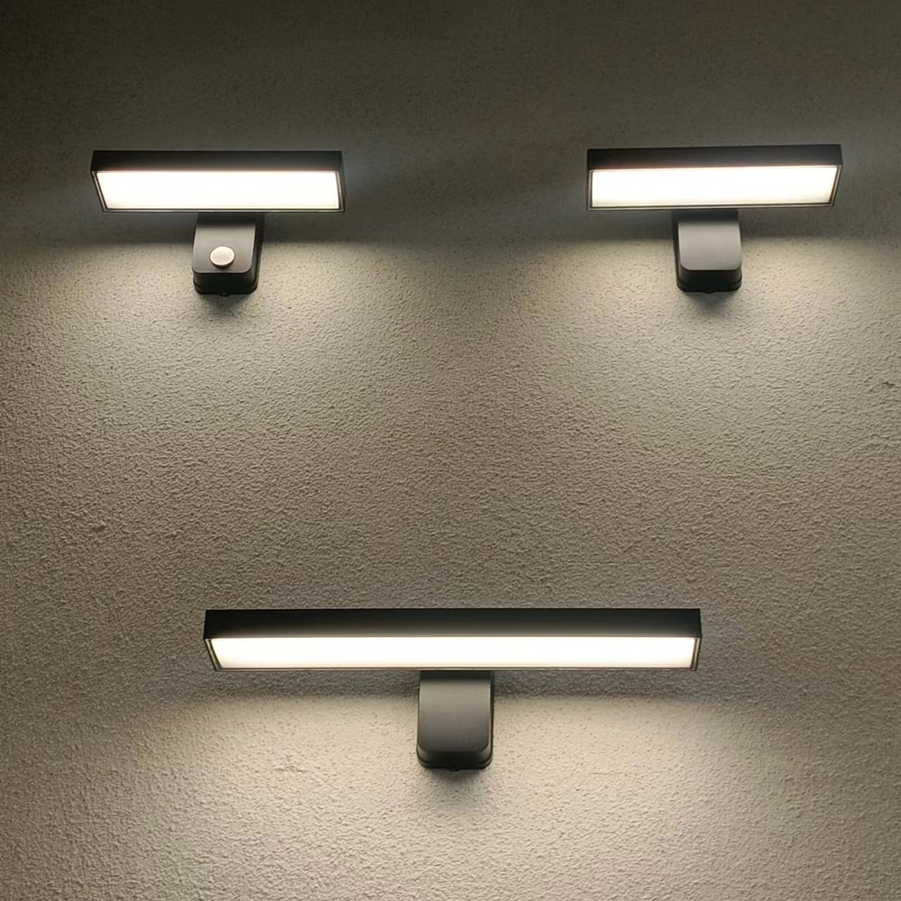 Bevægelsessensor udendørs drejelig firkantet verandalampe vandtæt  ip65 balkon have gårdhave væglampe tuya rgb led væglampe