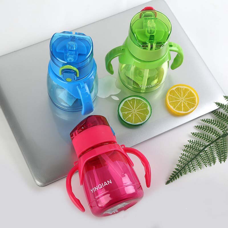 Baby Delicate Sippy Cup met Handvat Zachte Tuit Baby Kids Leren Drinkwater Melk Vruchtensap Cup Kids Training Kopjes