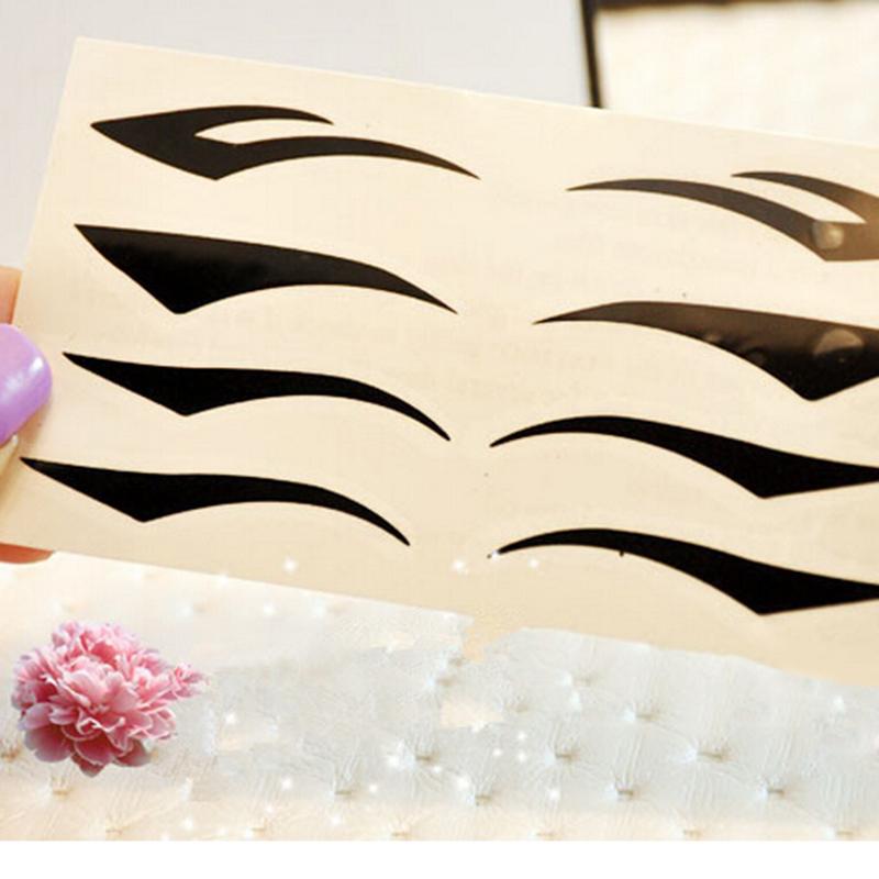 2pcs/set Cute Cat Eyeliner Stencil kit for eyebrows guide template Maquiagem eye shadow frames card makeup tools