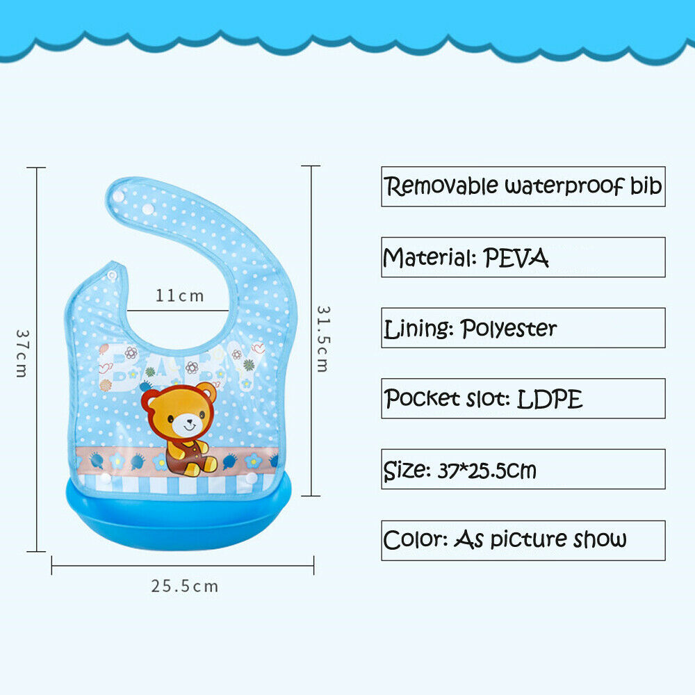 Kleinkind Baby Wasserdichte Silikon Lätzchen Cartoon Tier Waschbar Roll Up Crumb Catcher Fütterung Essen Schürzen Infant Baby Lätzchen
