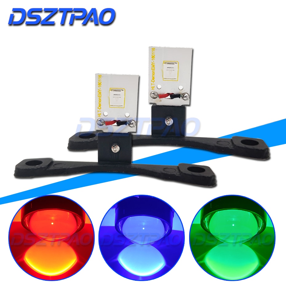 LED Dämon Augen Teufel böse Auge DRL Licht Für 2,5 3,0 Hella 3R G5 Projektor Scheinwerfer Linsen verrotten Blau grün Auto Styling
