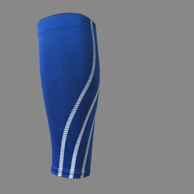 2PCS Base Layer Compression Shin Guard Men Women Calf Support Sleeve Cycling Sock Running Football Basketball Sports Leg Warmers: blue / XL