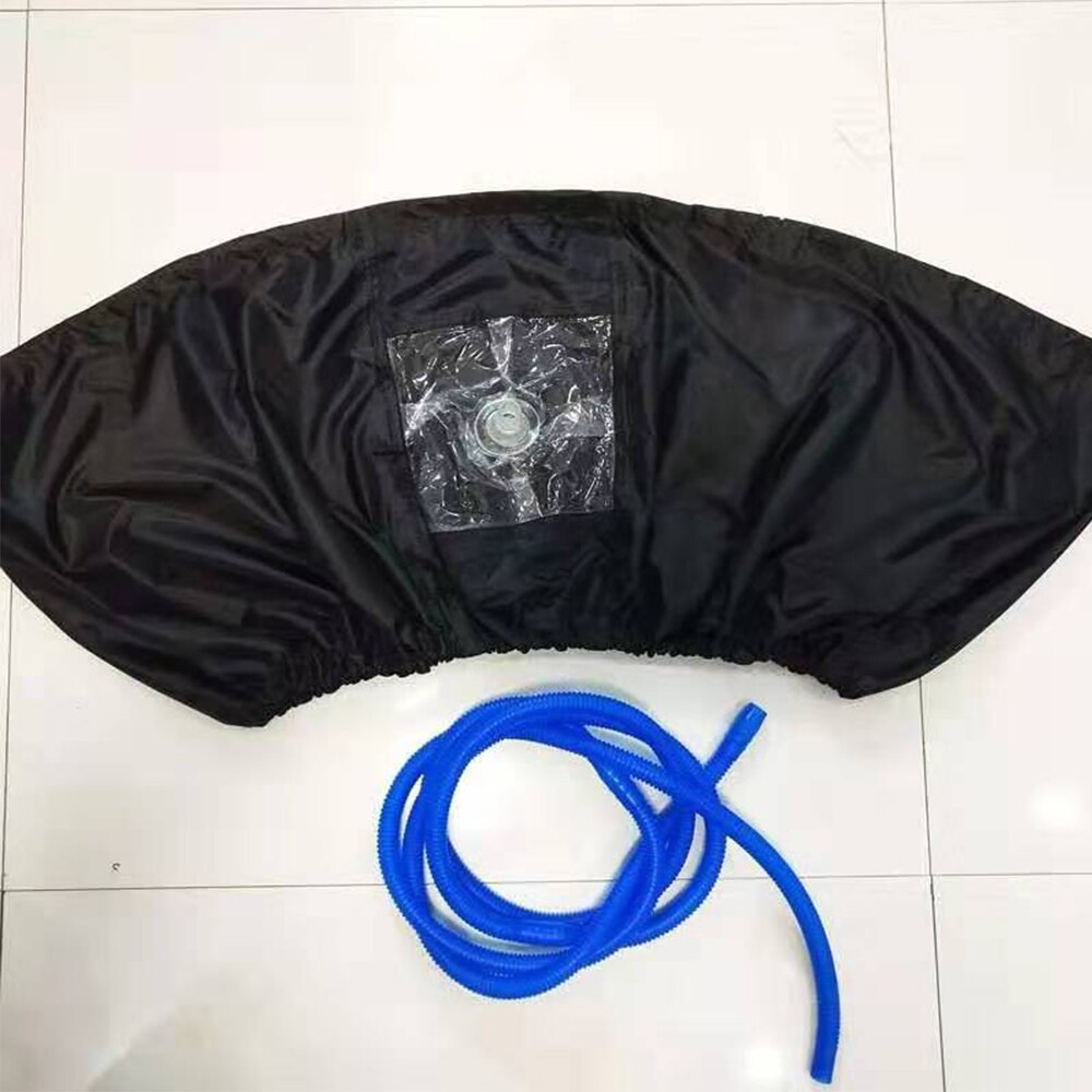 Zwarte airconditioner reinigingszak, stofhoes, hangende waterdichte beschermhoes, huishoudelijke schoonmaakstofhoes voor 1.5p 3p