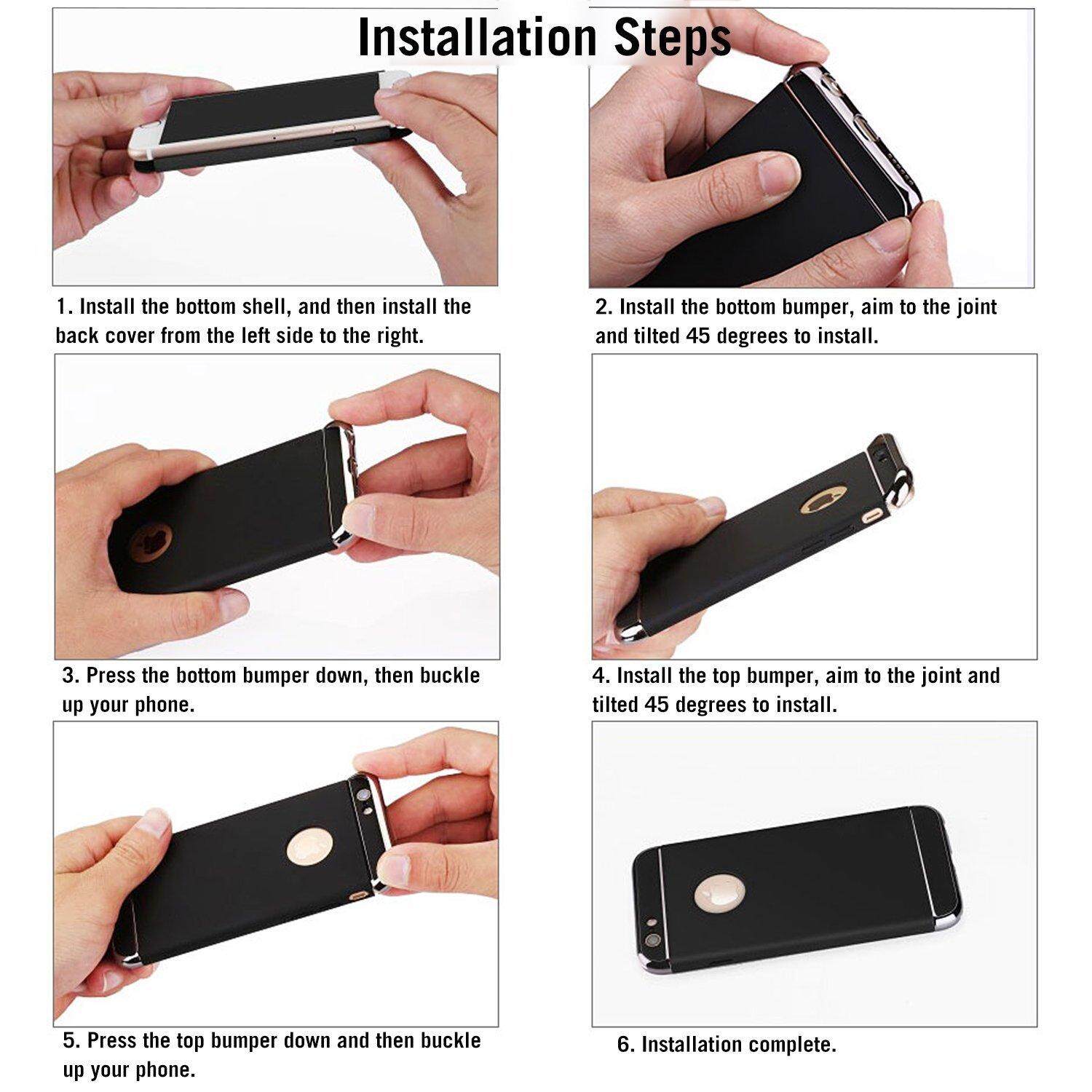 Funda para iPhone 5, funda para iPhone 5s, funda para iPhone SE , funda de lujo 3 en 1, carcasa rígida ultrafina para teléfono