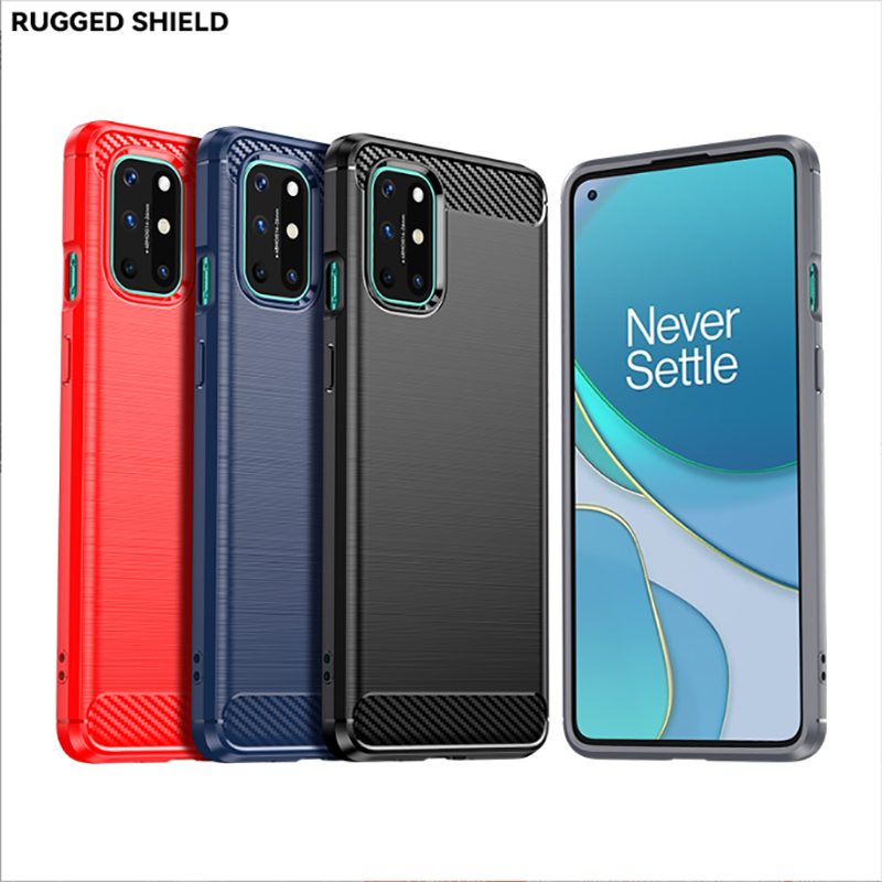 【Style fibre de carbone】 pour étui OnePlus 6 6T 7 7T 8 8T Pro, housse antichoc hybride en Silicone TPU, Coque arrière mate anti-rayures