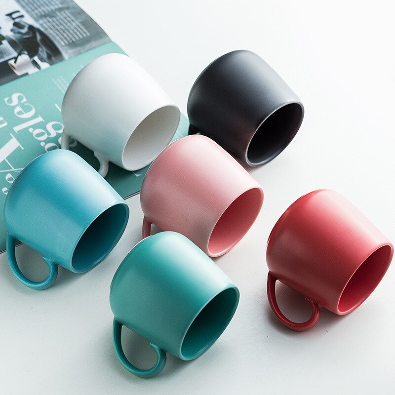 Keramisk kaffemugg matt ren färg kaffemuggar tumbler kopp te mjölk latte porslin nyhet tumblers söta koppar