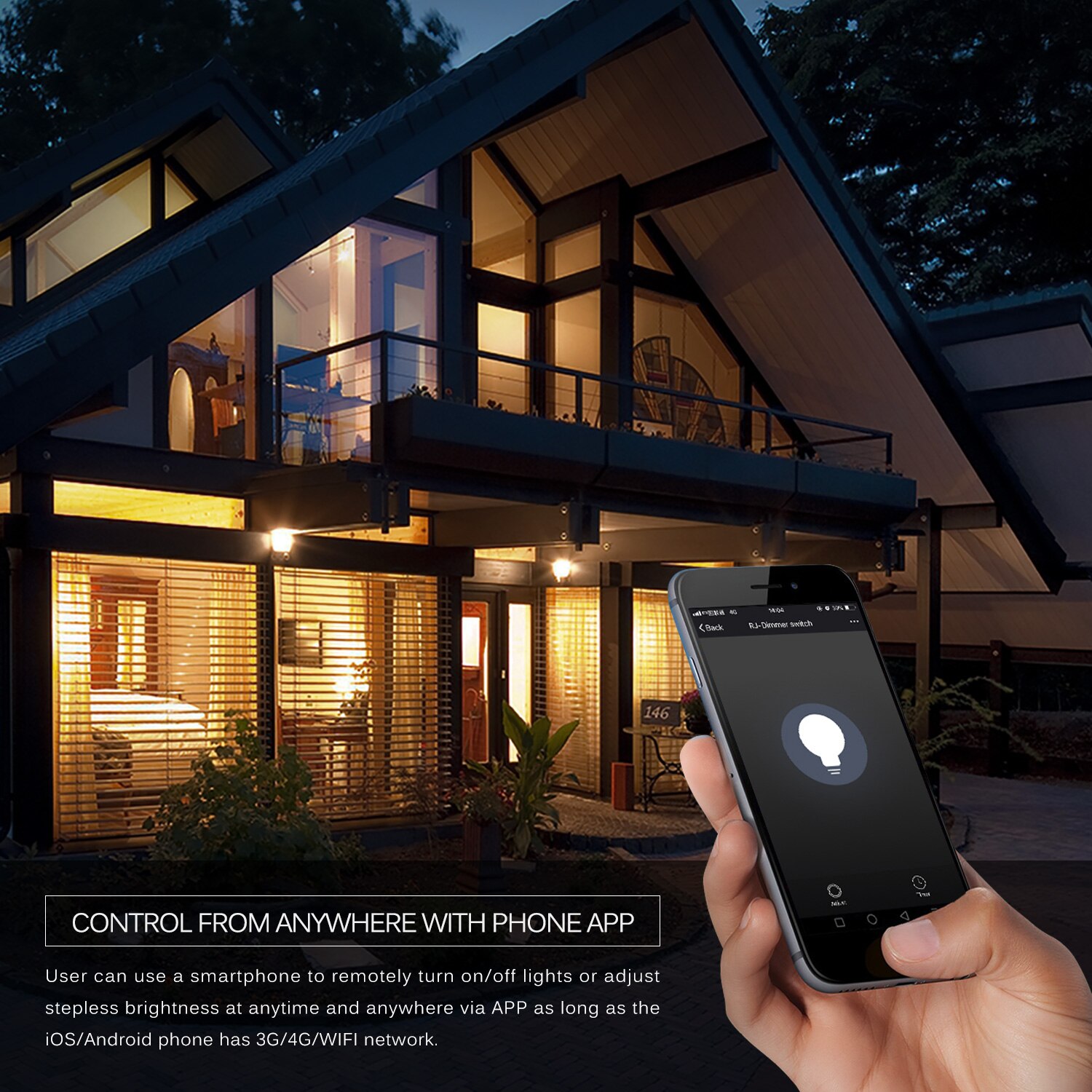 Smart Light Dimmer In Wall Touch Control WiFi Light Switch Work With Alexa Google Assistant IFTTT With Dimmer E27 Bulb