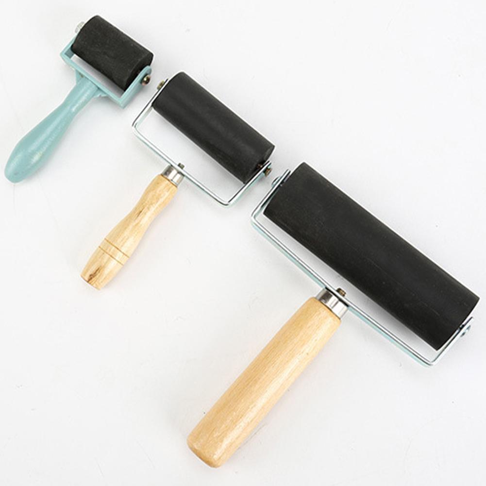 Ink Roller Tool Ink Painting Printmaking Roller Art Stamping Tool Roller Brayer Paint Roller Rubber Roller Brayer C