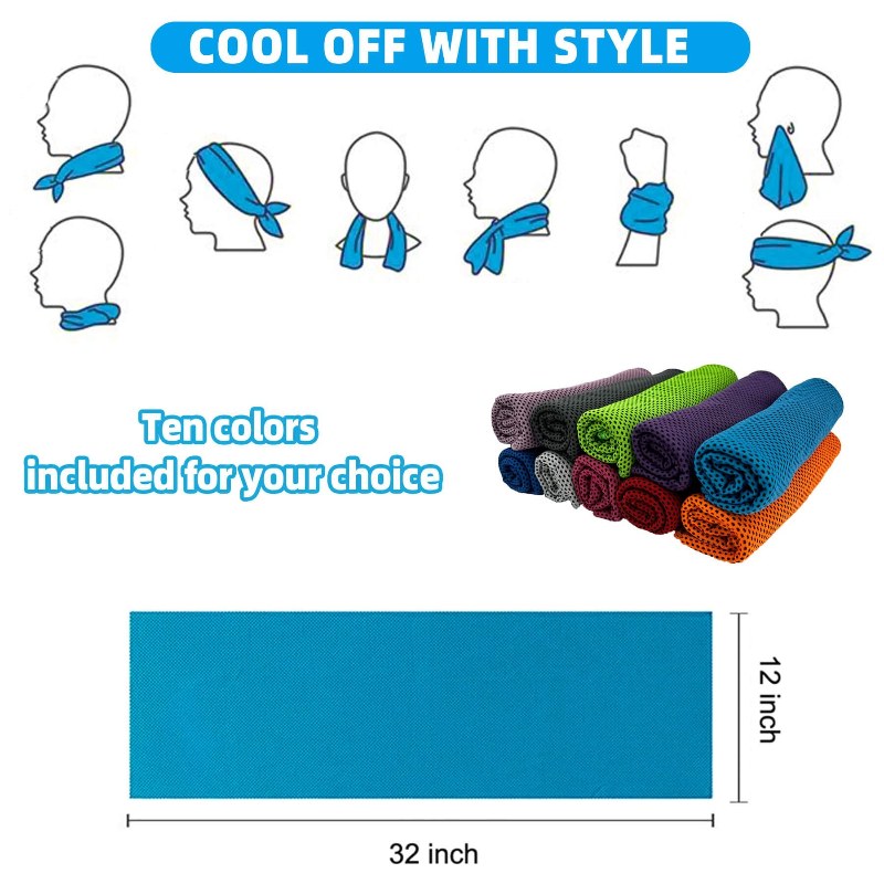Toalla refrescante, toalla de fibra ultrafina transpirable y suave, adecuada para ejercicios de yoga, correr, fitness, gimnasio, camping y fitness
