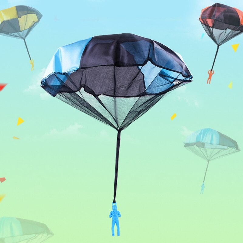 6 Stks/set Multi-color Vierkante Strand Hand Gooide Speelgoed Vliegende Parachute Pop G2AE