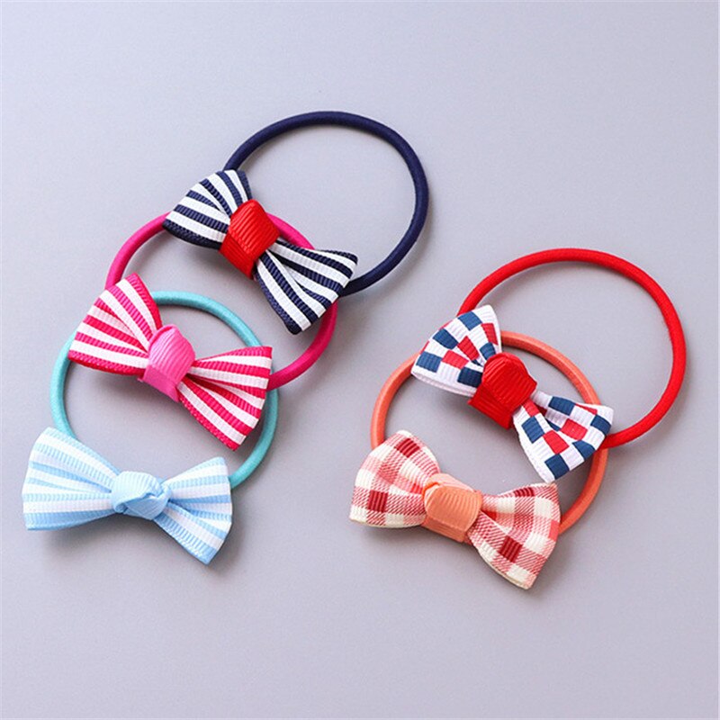 10 pçs/lote arco faixas de cabelo ferramentas 20 cores elástico de borracha bandas de cabelo laços/anéis/cordas goma grosgrain fita suportes cabelo acessórios
