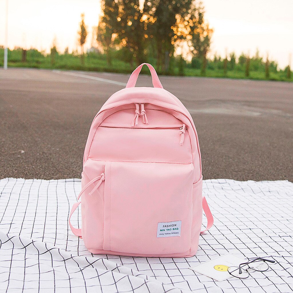 Rugzakken Willekeurige Levering Schooltas Effen Kleur Waterdichte Nylon Sac A Dos Casual Laptop Rugzak Anti Diefstal Vrouwelijke Mochilas