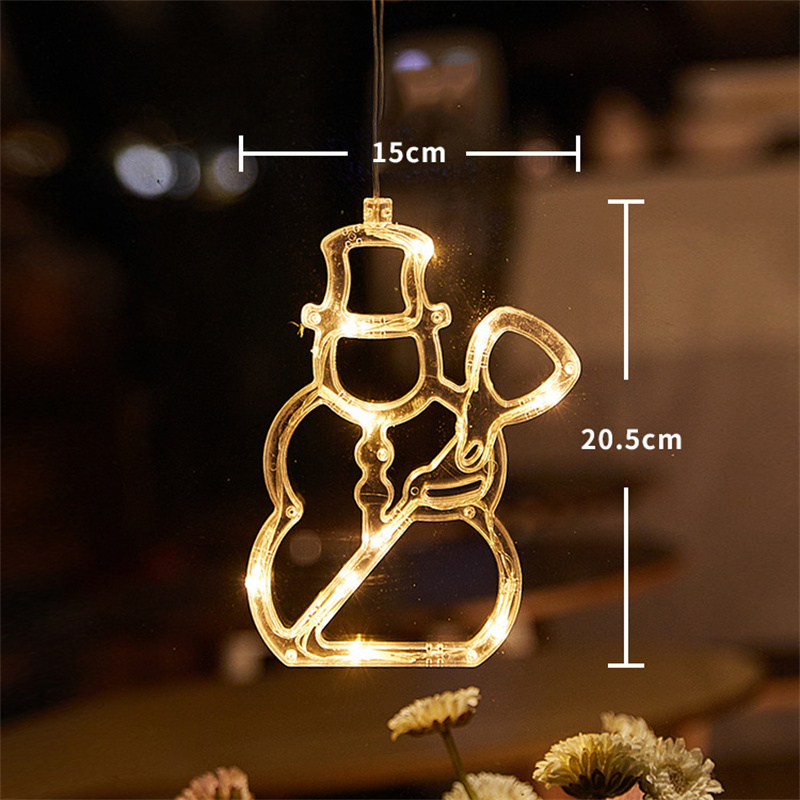 Weihnachts-led-lichterkette mit schneeflocken, weihnachtsmann-anhänger, fensterdekoration für zuhause, weihnachten, navidad-jahresdekoration: Xl / Olive