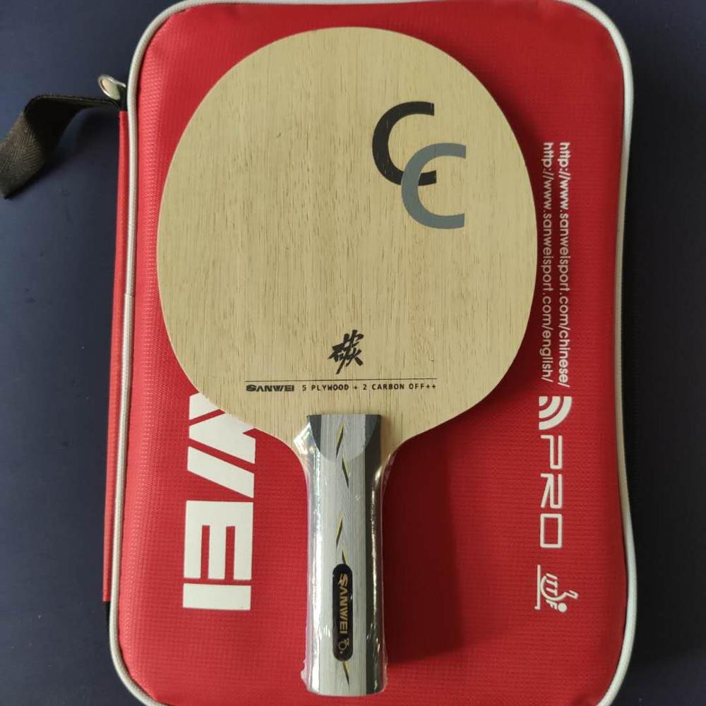 Sanwei CC ST handle 5+2 Carbon OFF++ Table Tennis Carbon Fiber Blade Ping Pong Racket Bat