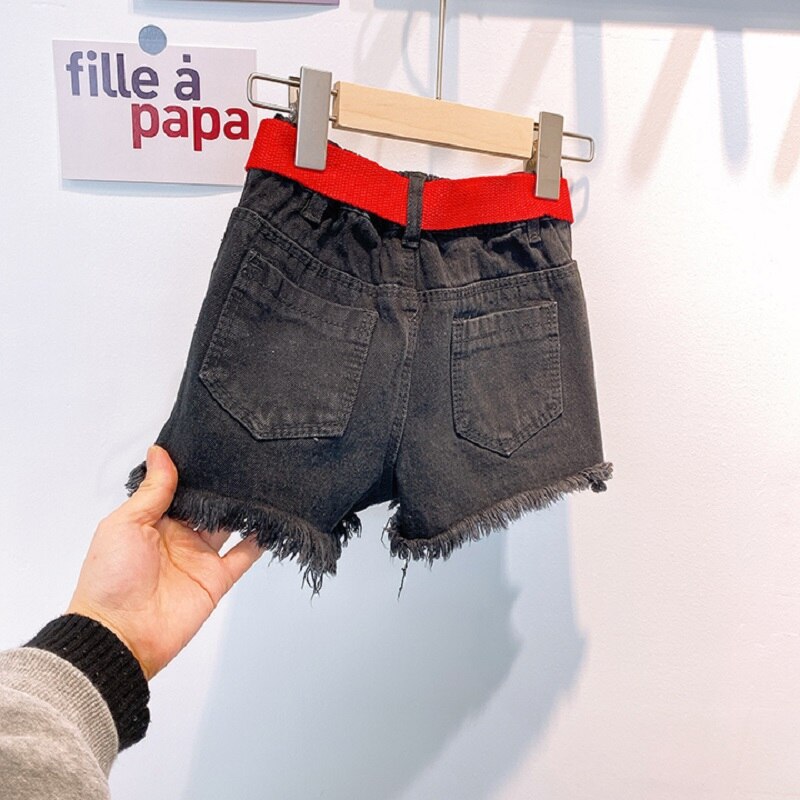 Kid jeans jeans denim shorts med linning