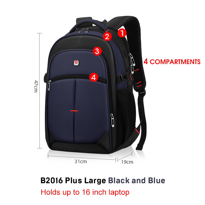 BALANG Laptop Backpack Men Women Bolsa Mochila for 14-17Inch Notebook Computer Rucksack School Bag Backpack for Teenagers