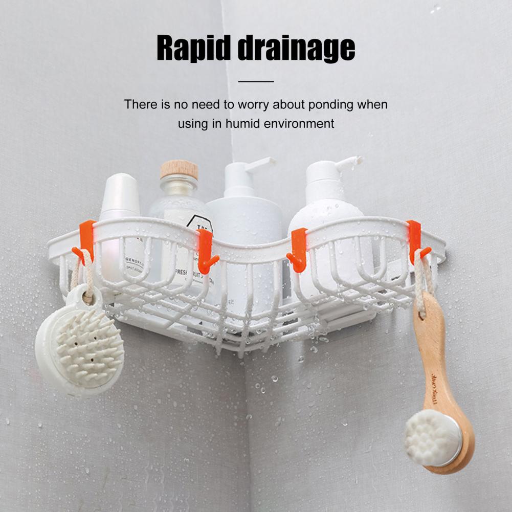 Étagère de douche d&#39;angle Durable et , étagère de douche à bord arrondi, support de salle de bain