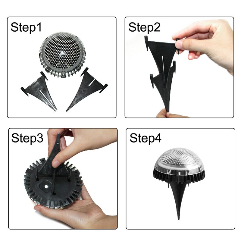 4PCS/Pack LED Solar Light Motion Sensor Waterproof IP67 Outdoor Path Night Underground Lamps Wide Angle Garden Light