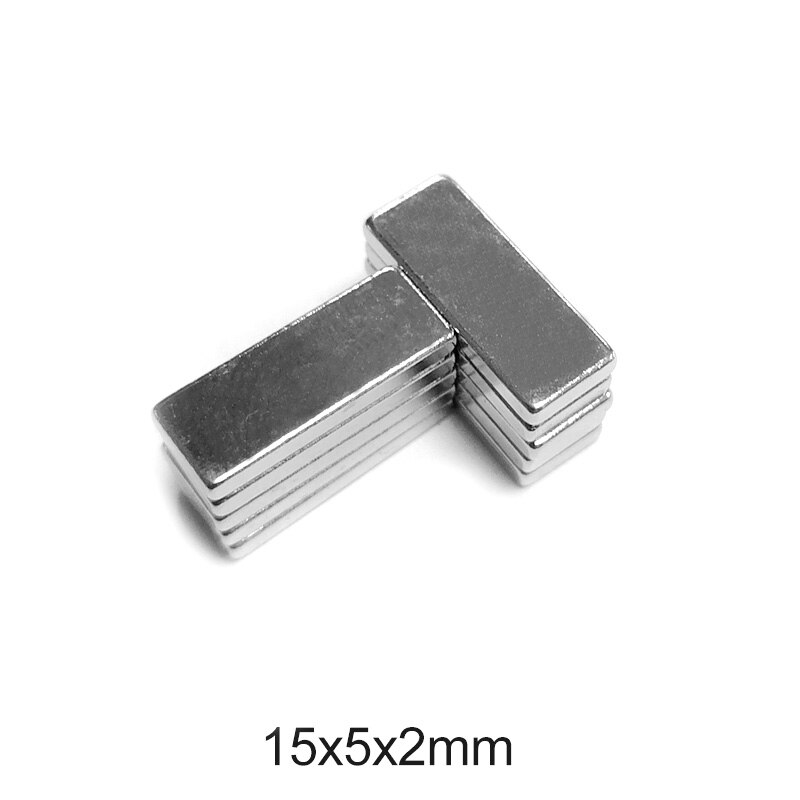 20/50/100/200/300/400 stuks 15 x 5 x 2 blok supersterke magnetische magneten 15mm*5mm permanente neodymium magneten 15 x 5 x 2mm n35 15*5*2