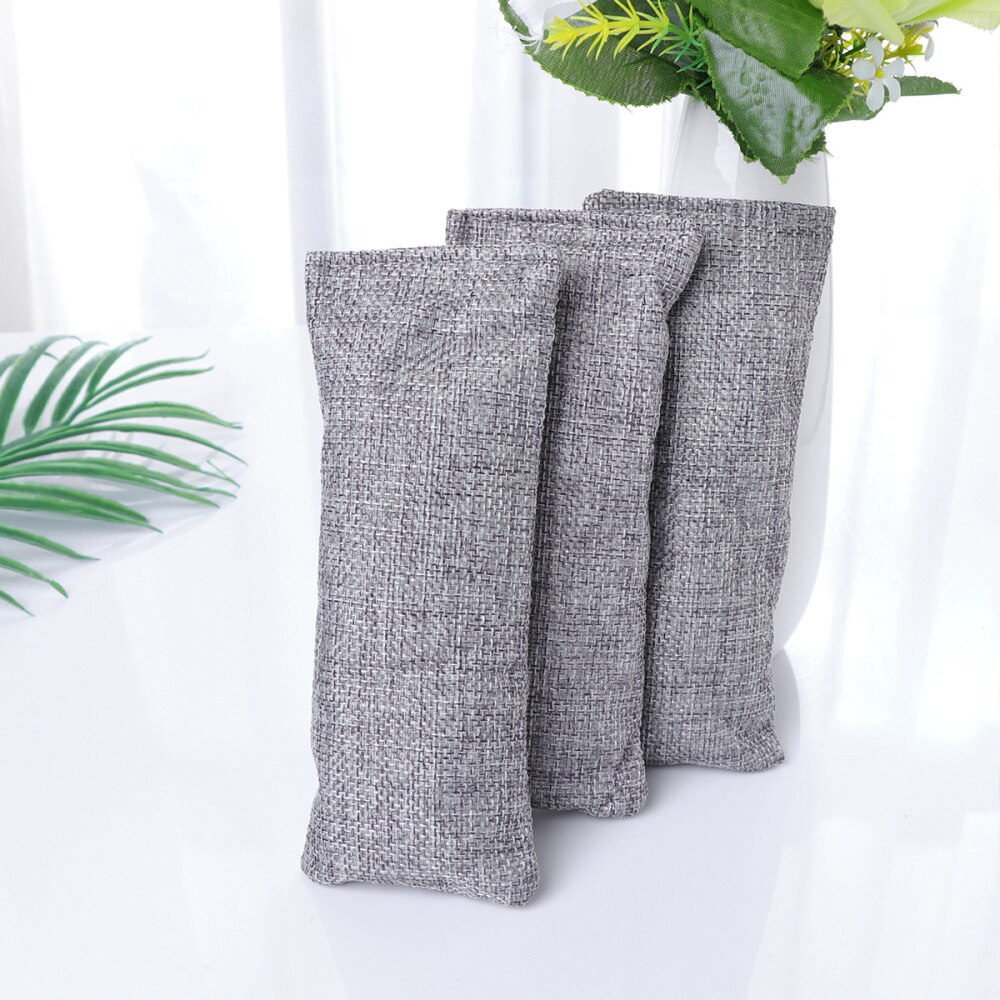 10Pcs 100g Bamboo Charcoal Odor Absorber Car Air Purification Package Activated Carbon Air Freshener Bags Grey