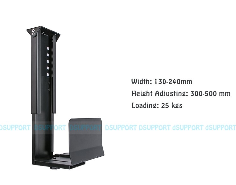 Universal PC Case Holder Under Desk Wall Side CPU Stand Adjustable Computer Main frame Hanger Host Box Stand Bracket Rack Tray