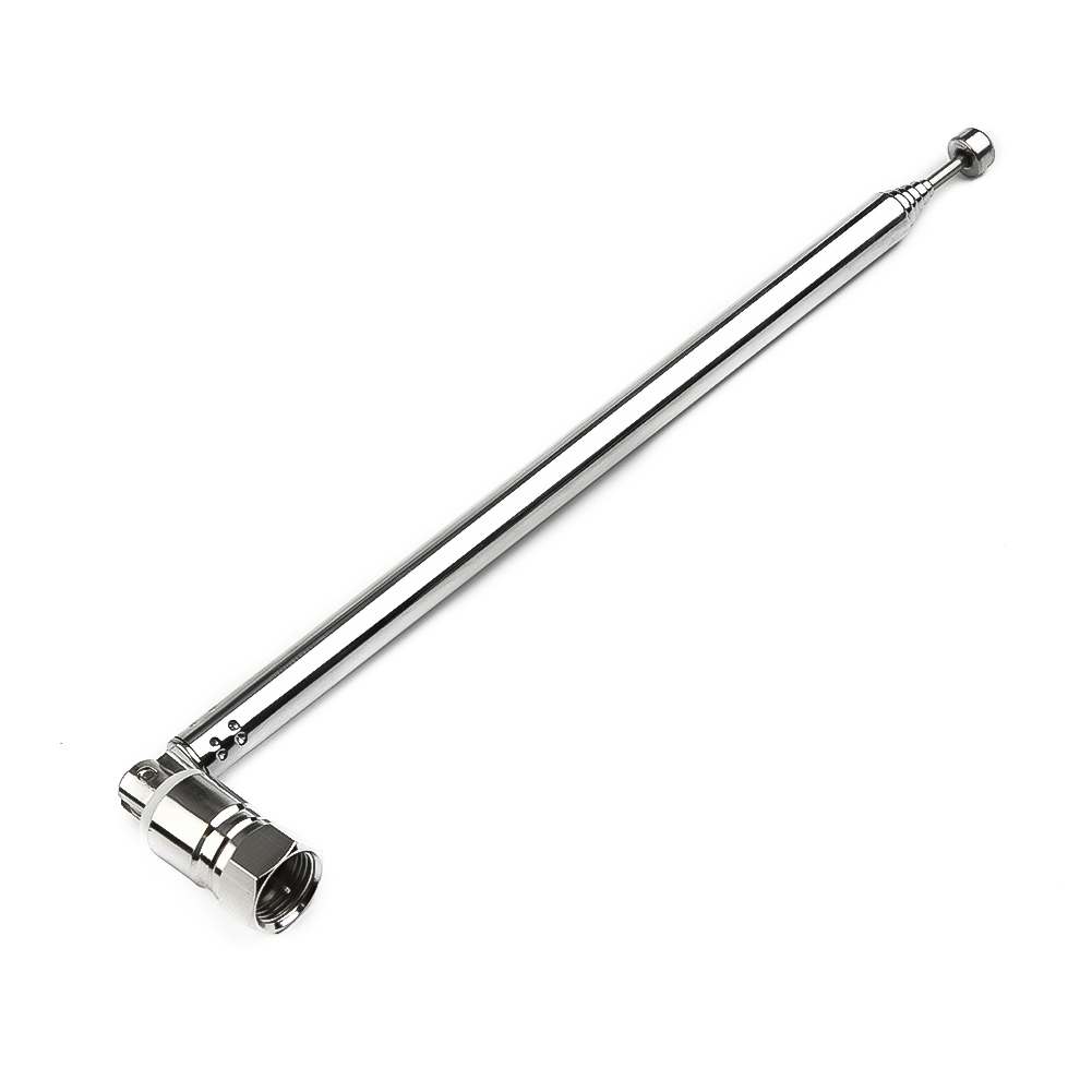 Antenne Radio Télescopique DAB FM, Adaptateur Aérien, Récepteur AV HiFi, Mini Système 75cm avec Connecteur F-Mâle + 3 Cavités