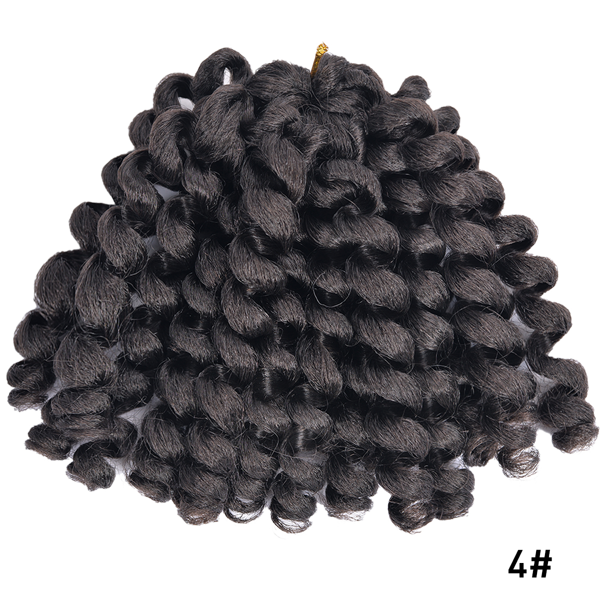 Extensión de cabello sintético degradado para mujeres negras, rizo de varita Jumpy, trenzas de ganchillo, cabello rizado de rebote jamaiquino: NC/4HL / 10 pulgadas