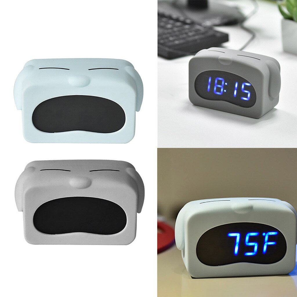 Leuke Cartoon Hond Siliconen Wekker Usb Mode Creatieve Home Office Slaapkamer Ondersteuning # G2