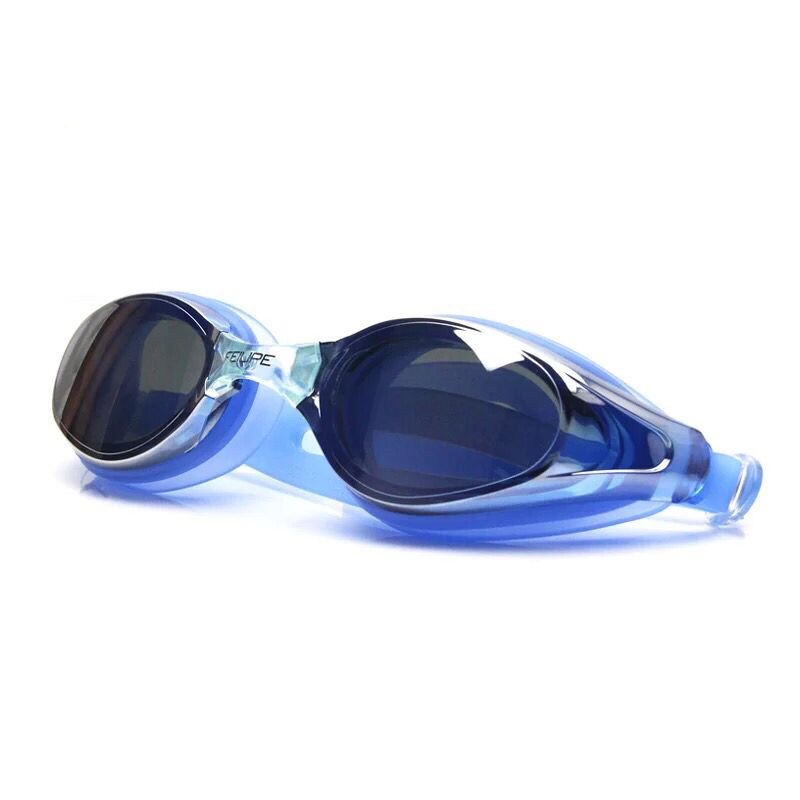 Mannen Vrouwen Professionele Zwembril Anti Fog Uv-bescherming Hd Verstelbare Duiken Bril Volwassen Bad Eyewear: Blauw