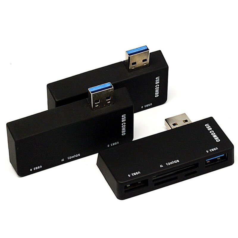 USB Hub USB3.0 Adapter 2 Port USB Combo TF SD Card Reader All in One for Surface Pro 3/4