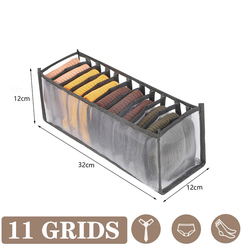 Wardrobe Clothing Divided Storage Underwear T-Shirt Sock Organizer Bra Socks Cabinet Drawer Organizer Jeans Closet Storage Box: MULTI