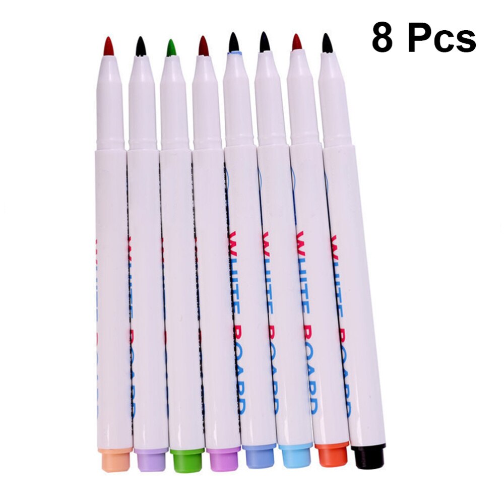 8PCS/Set Erasable Marker Pens Whiteboard Pens Writting and Drawing Pens for Whiteboard School Office