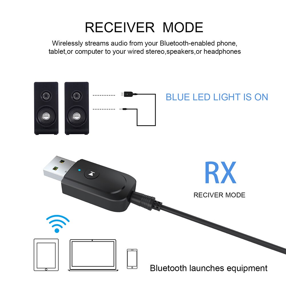 Aux 3.5Mm Muziek Draadloze Ontvanger Zender SY18 Usb Bluetooth 5.0 Adapter Mini Tv Pc Kit Draadloze Adapter