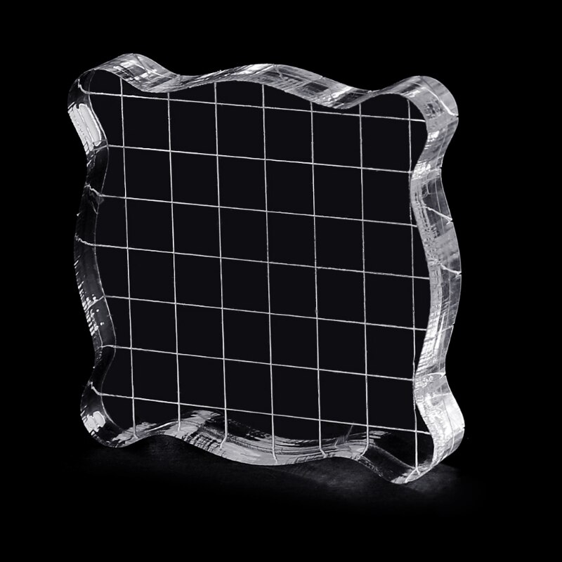 Transparent Acrylic Clear Stamping Block Grid and Grip Scrapbook Craft Making Essential Tool 8 Stlye Stamps for Scrapbooking: 4
