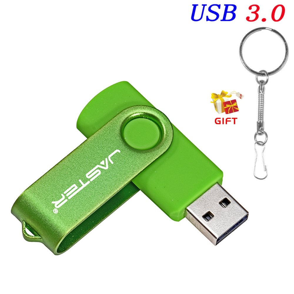 USB 3.0 USB Flash Drive 128GB Rotatable Pen Drive 64G Wedding Memory Stick 32G 16G Free Chain Pendrive 8G Silver USB Stick